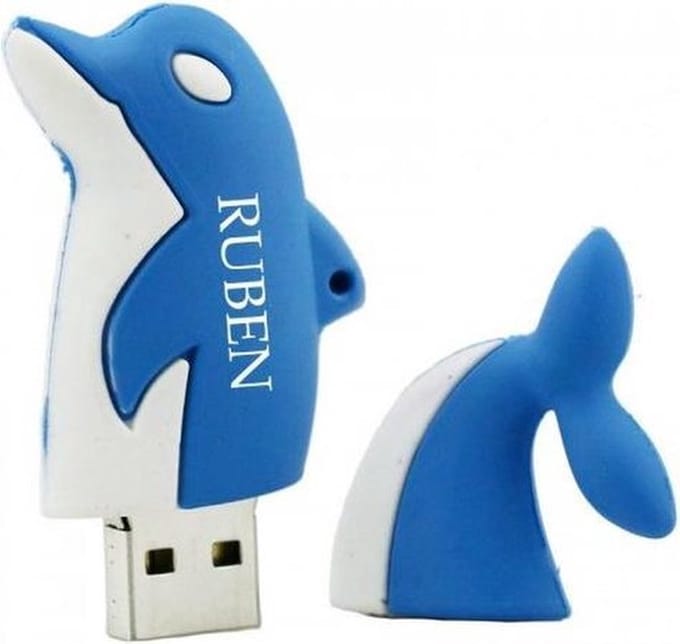 Dolfijn usb stick met naam 128GB