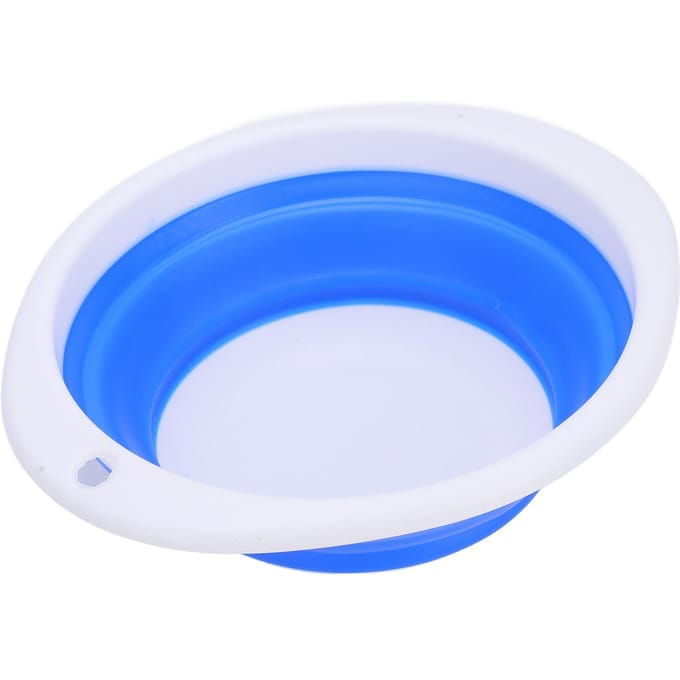 Opvouwbare Wastafel Draagbare Multifunctionele Plastic Rubber Groentewasemmer voor Reizen 23x20x7cm white