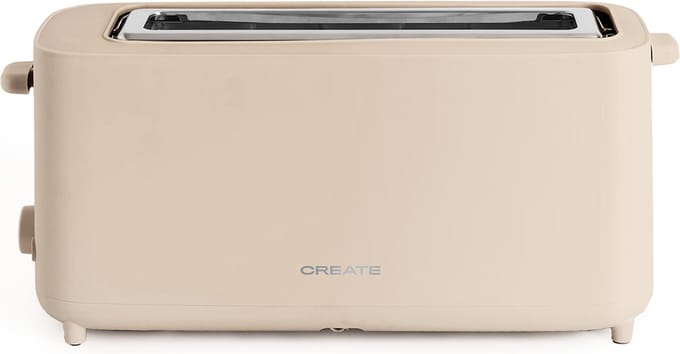 CREATE - Broodrooster 950W - Met veiligheidssysteem - Zes vermogensstanden - Zand - TOAST STUDIO XL