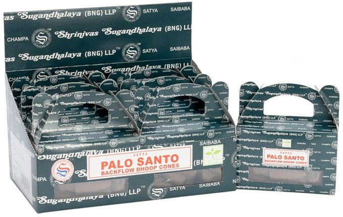 Doos met - Satya Palo Santo Backflow Dhoop Cone