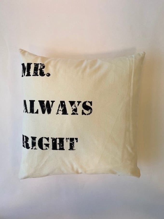 Kussenhoes katoen wit 45x45 cm Mr Right