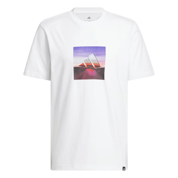 adidas T-shirt Heren Summer Heat Graphic Wit - Maat M