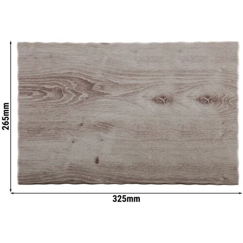 GGM Gastro (6 Stück) GN-Tablett 1/2 - DRIFTWOOD - Melamin - Höhe: 15mm - Grau