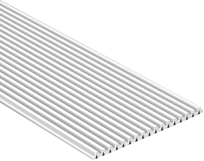 Traprandprofiel Aluminium - Antislip strip - Veilige trappen - Geribbeld oppervlak - 90 cm - Wit