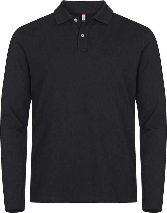 Clique Stretch Premium Polo L/S 028262 - Zwart - M