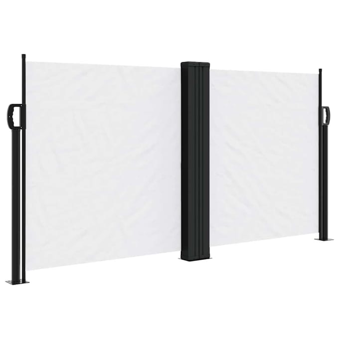 vidaXL - Windscherm - uittrekbaar - 120x600 - cm - wit