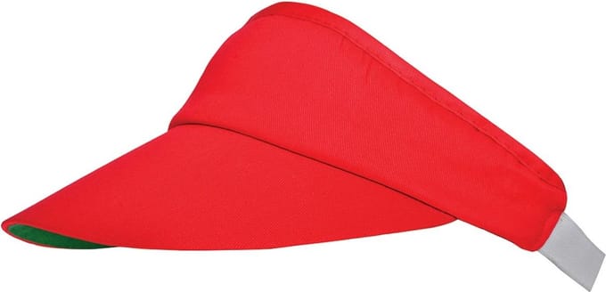Zonneklep met elastische band - Pet - Rood
