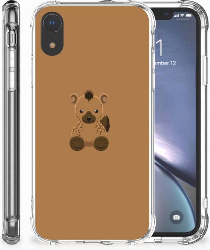 Back Cover voor Apple iPhone Xr Stevig Bumper Hoesje Baby Hyena
