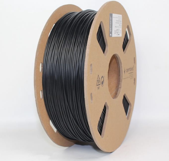 Gembird - PLA 1.75mm - Flexibel 3D Filament PLA Zwart 1kg