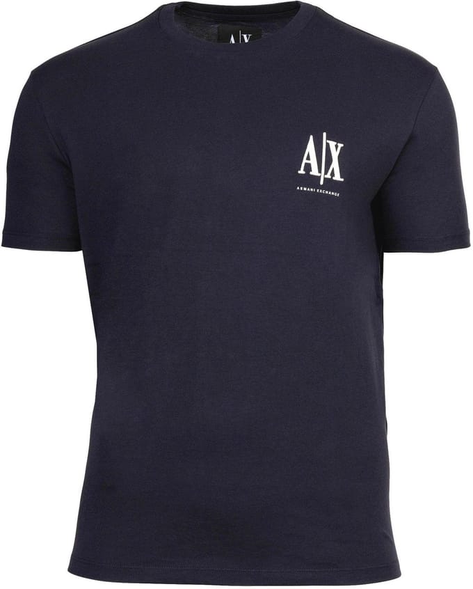 Printed Short Sleeve Round Neck T-shirt - Blue Shirts