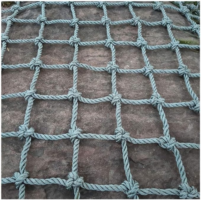 Klimnet Outdoor - Veiligheidsnet Kinderen - Speeltuin Bescherming - Versterkte Polyamidevezel - 3x3 Meter - Zwart