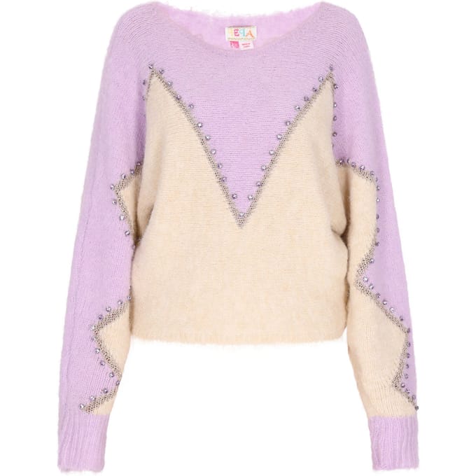 IZIA Jumper Dames Lavendel crème