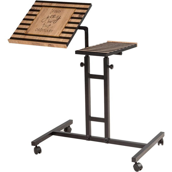 Asir - Staand bureau voor laptops - Atlantische den - 67 x 87 x 45,5 cm