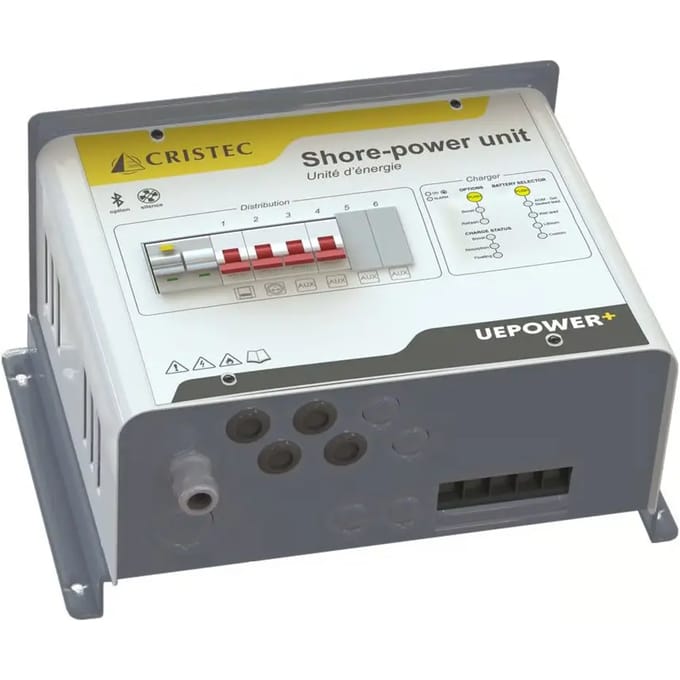 Uniteit met 2 ingangen en 3 uitgangen Cristec UEYPower 12V/20A