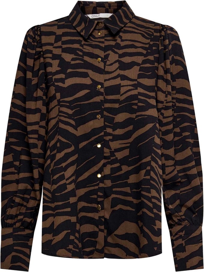 Only Blouse Onlbree L/s Shirt Ptm 15304885 Chestnut Dames Maat - S