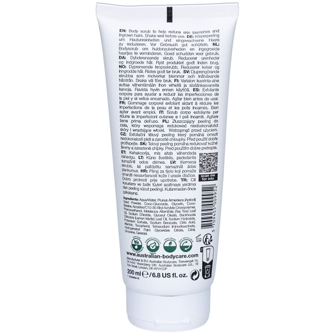 Australian Bodycare Diep Reinigende Lichaamsscrub Lemon 200 Peeling