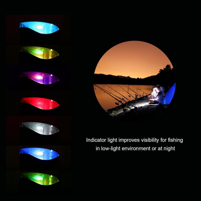 Lixada Fishing Swinger Set Karpervissen Beetmelder Swinger Digitaal Visalarm LED Bite Swinger Set black