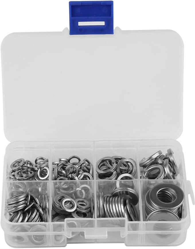 Cosensi - Washers Set - 200 Stuks - Flat Washers - Assortiment Box - Geschikt voor M5 M6 M8 M10