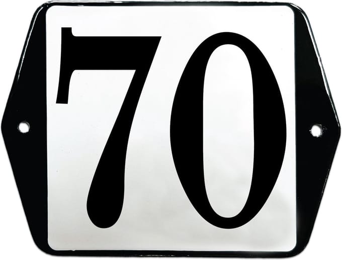 Emaille huisummer model oor - 70