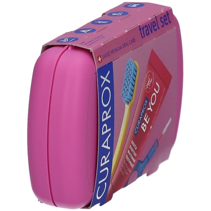 Curaprox Reisset Roze 1 Combinatieverpakking