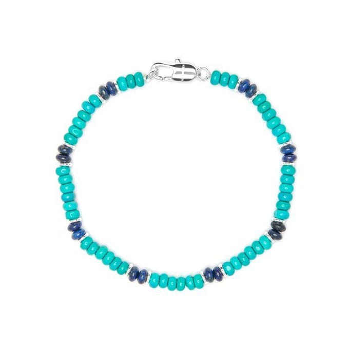 Luxenter Armband met zilveren afwerking en turkoois - Ipola
