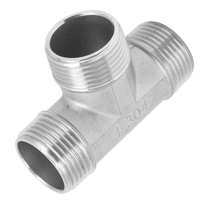 T-stuk Connector G1in Buitendraad RVS T-stuk Adapter Hardware Pijpfittingen