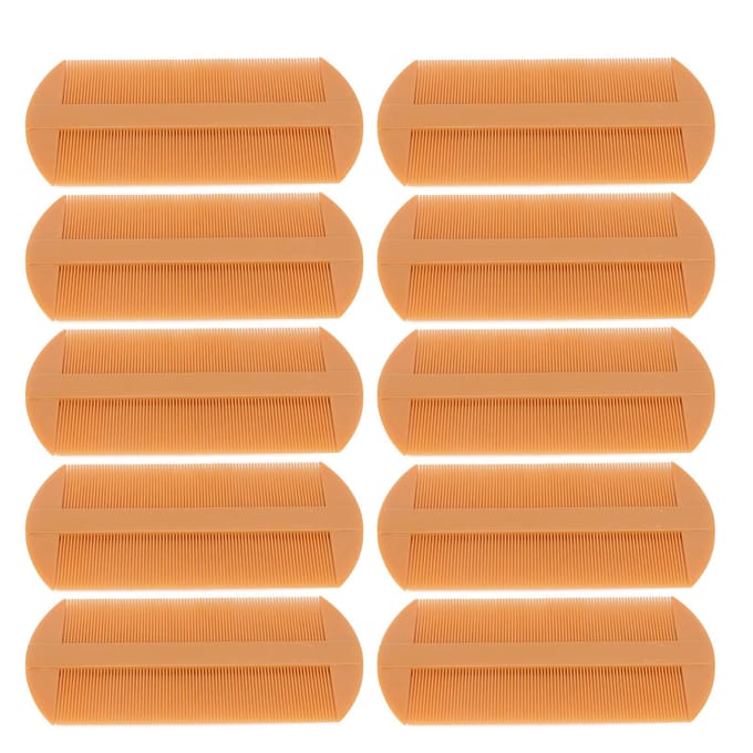 10 stuks luizenkammen dubbelzijdige luizenverwijderaar vintage plastic kam haarverzorgingskam beige