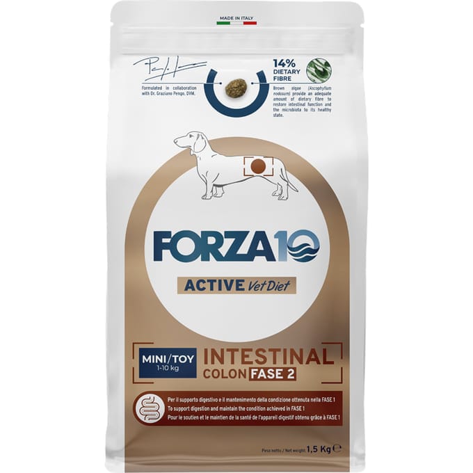 1,5kg Forza 10 Active Line - Mini/Toy Intestinal Colon Phase 2 droogvoer voor honden