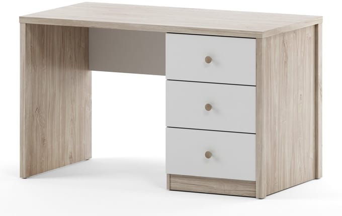 Belfurn - bureau Evora 125x65cm in eik ivoor en witte fronten