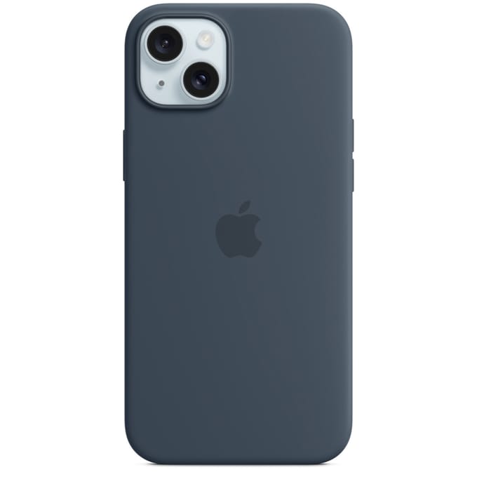 Apple Siliconenhoesje met MagSafe geschikt voor iPhone 15 Plus - Storm Blue