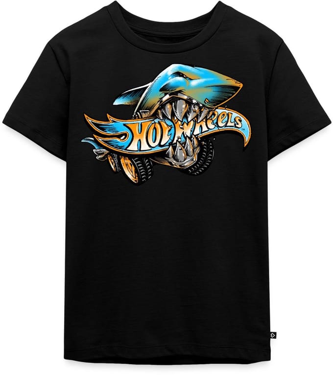 Hot Wheels Logo Met Haai Premium T Shirt Kinderen
