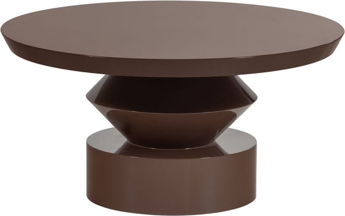 WOOOD Auren Salontafel - Hout - Hoogglans Bruin - 42x80x80