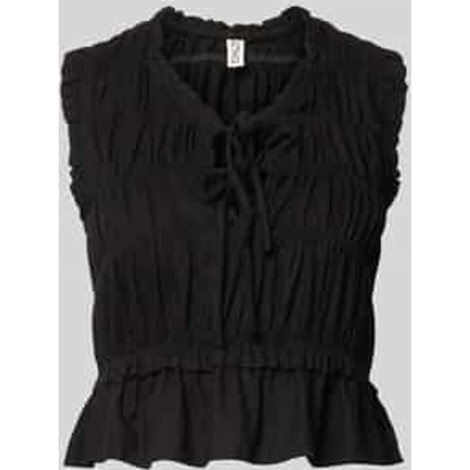regular fit blousetop van mix van viscose en linnen model 'GOA'