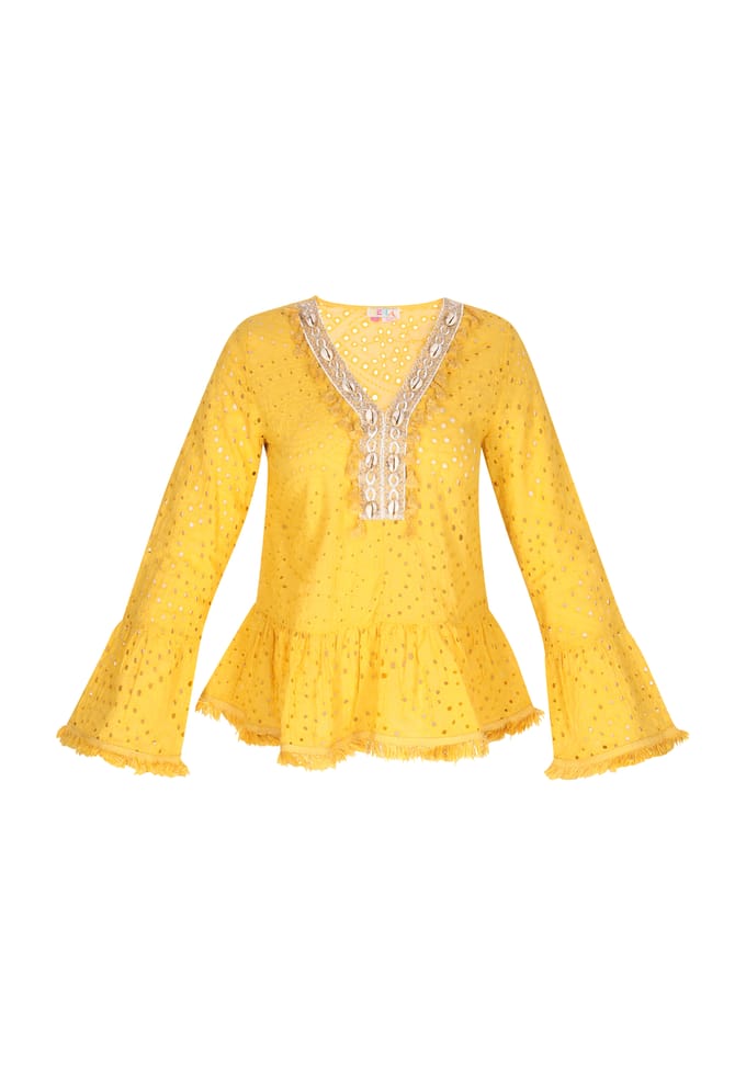 IZIA Blouse Dames geel