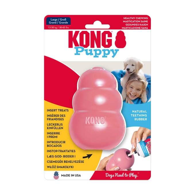 KONG Maat L Roze Rubberen Puppyspeelgoed