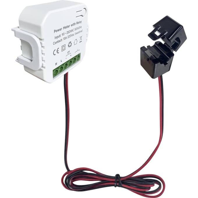 WiFi Slimme Energiemonitor Eenfase Klem Elektriciteitsmeter met 200A CT Stroomtransformator