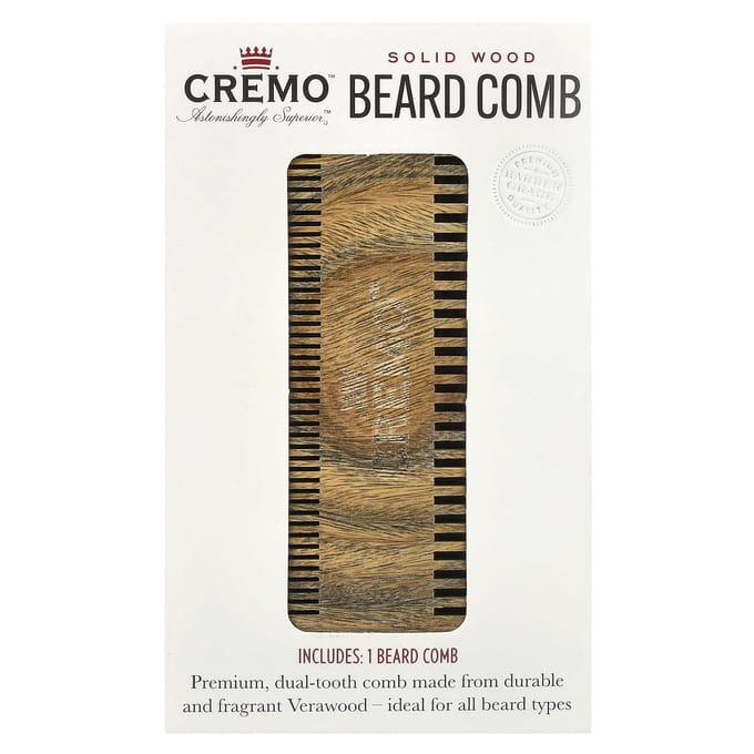 Cremo, log beard comb, 1 comb brown