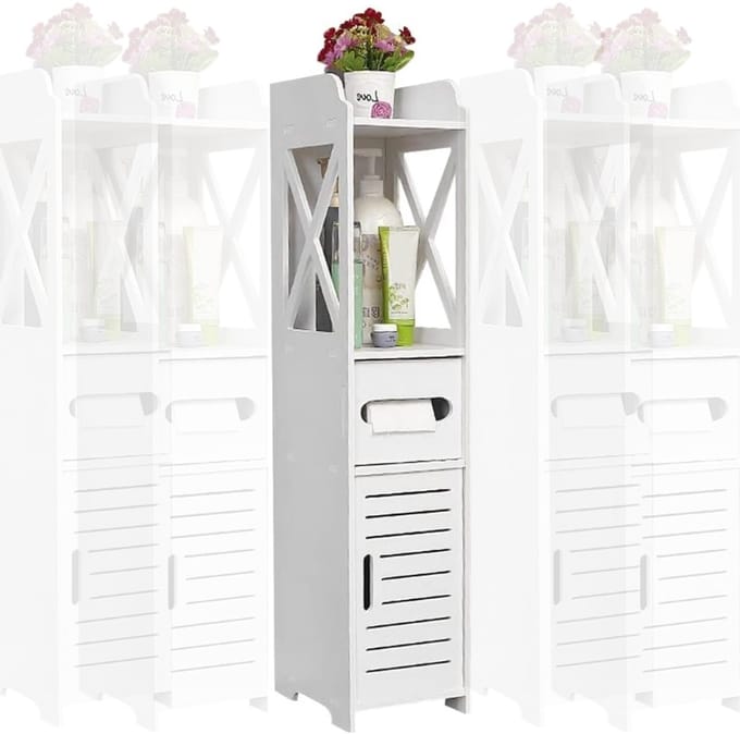 Badkamer Kastje – Badkamer Opbergkast – Staande Badkamerkast -Wit