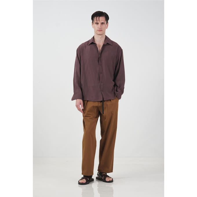 Oversized Lange Mouwen Overhemd met Knopen