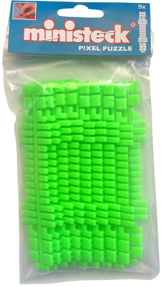 Ministeck Neon Groen Colorstripes 9 strips - Creatief speelgoed polybag.