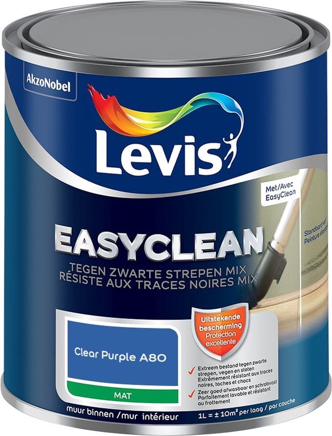 Levis - Easyclean Tegen Zwarte Strepen Mix - Clear Purple A80 - Mengverf - 1 L