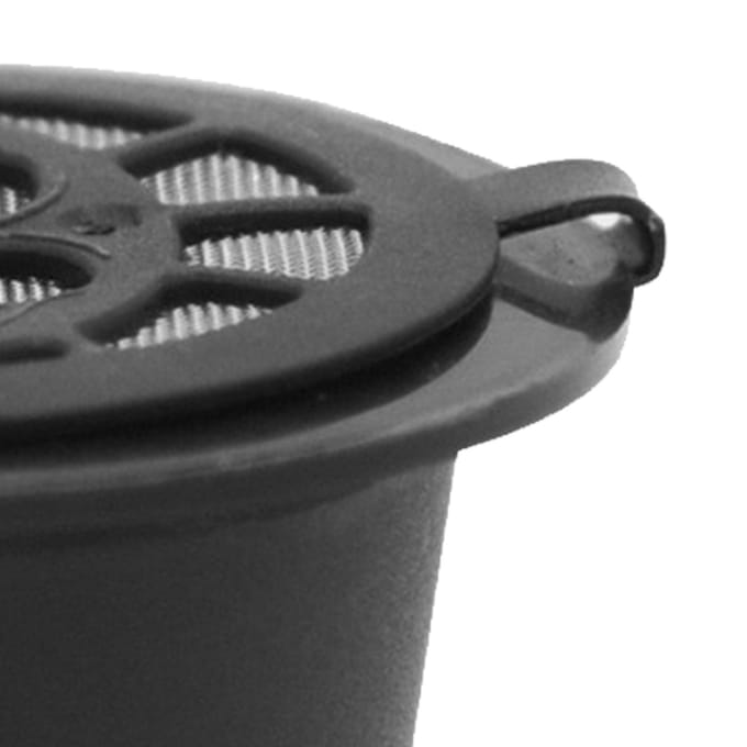 6 STUKS Herbruikbare Koffiecapsules Cup Recyclebare Koffiecapsule Navulfilterset met Lepel Borstel gray