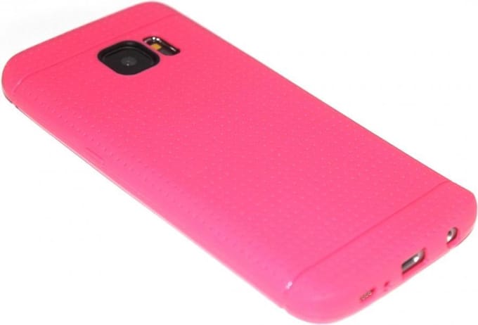 Siliconen hoesje roze Geschikt voor Samsung Galaxy S7