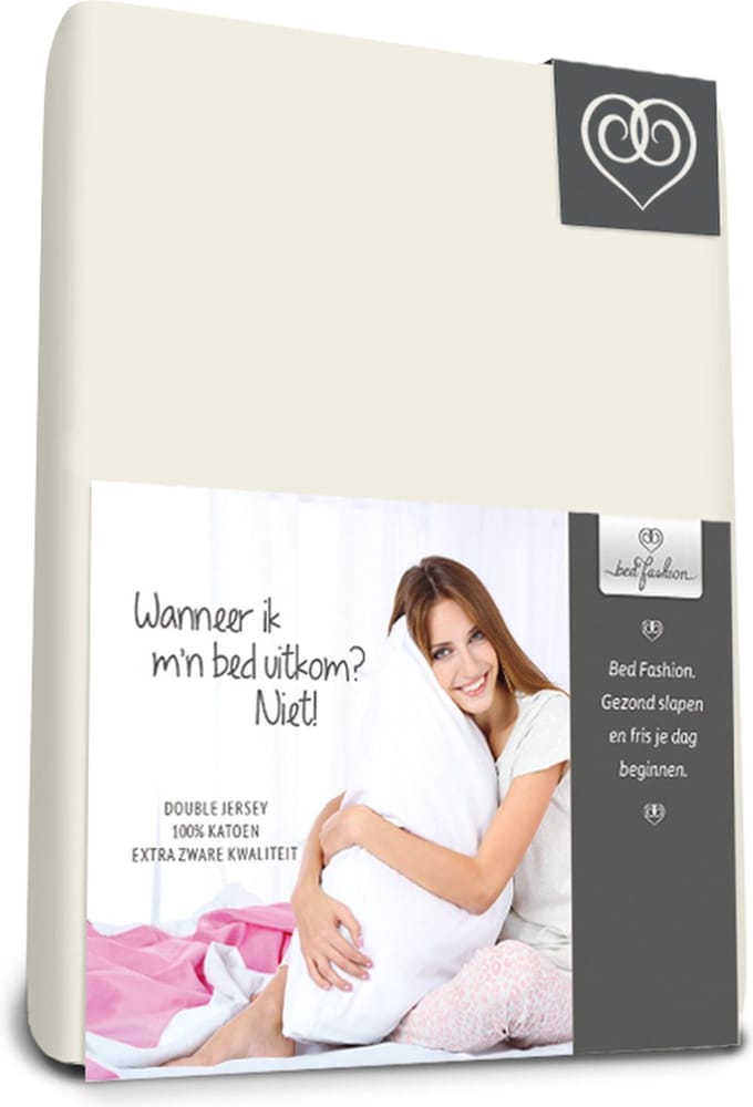 Double Jersey - Hoeslaken - 120 x 210 cm - Creme