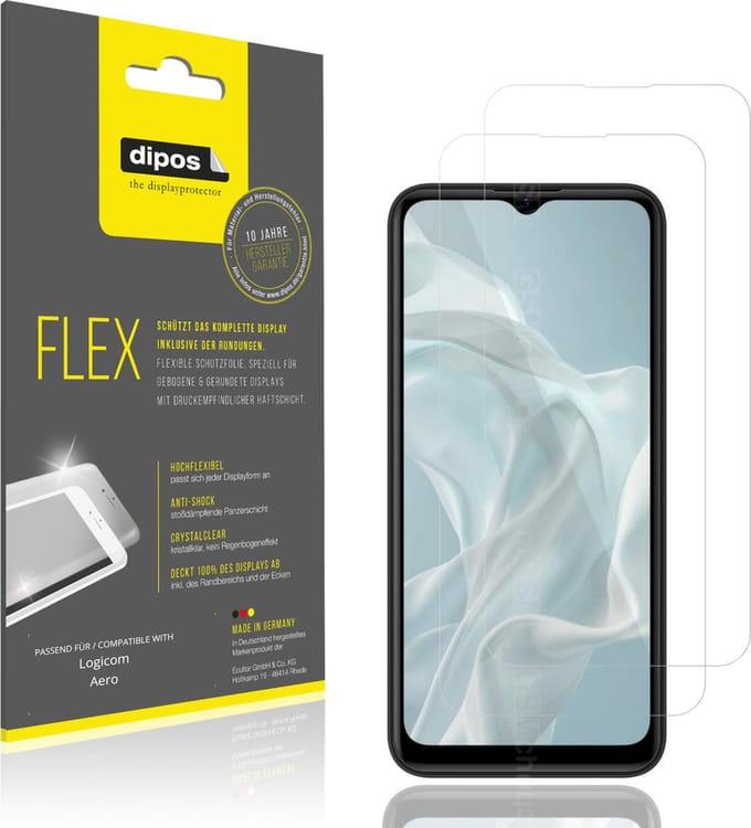 dipos – 2x Beschermfolie geschikt voor Logicom Aero | 3D Full Cover Screenprotector | 100% Passend