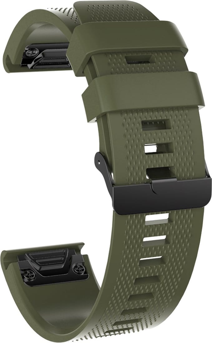 Strap-it Quickfit 26mm siliconen bandje - geschikt voor de Coros Vertix 2 / Vertix 2s (groen)