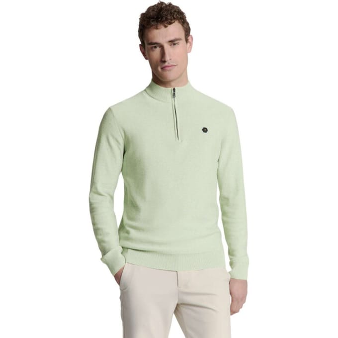 No Excess Pullover Half Zip Melange Mint Maat: XL | Coltruien Outlet | Heren | Groen