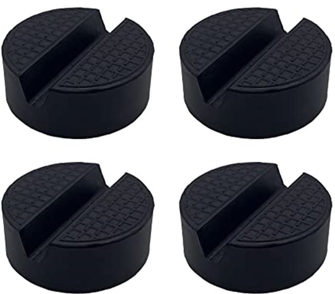 Rubberen pads voor krik - 4 stuks, zwart