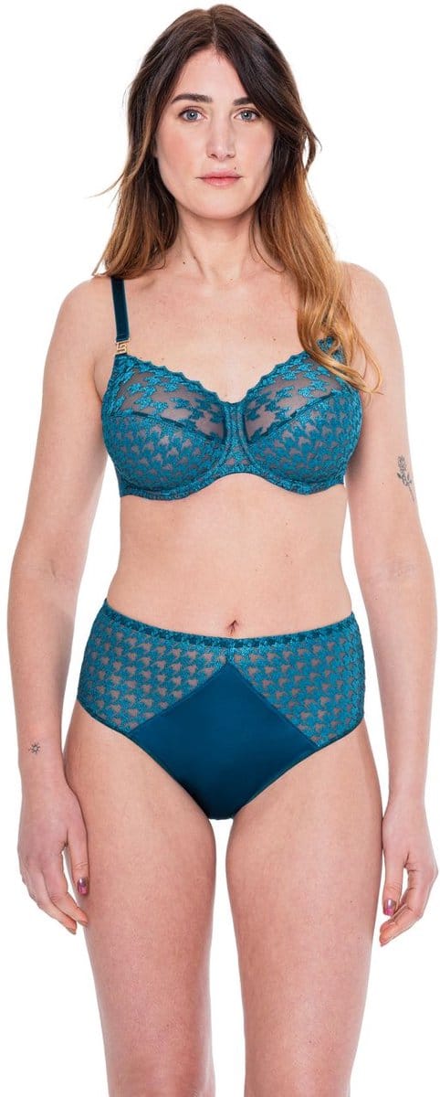 Louisa Bracq Tailor beugelbh – Neon Botanica – semi-transparant met borduursel - 85-100 B