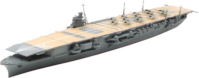 Model Bouwset - Vliegdekschip Model - Hobby Bouwen - Gedetailleerd Ontwerp - 1:700 Schaal - Grijs Beige